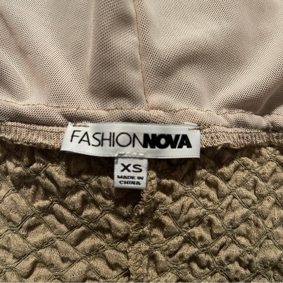 Fashion Nova Loving Life Textured Cascade Ruffle Cardigan in Taupe XS - Picture 10 of 12